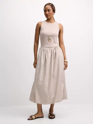 Exact Women's Stone Balloon Combo Dress