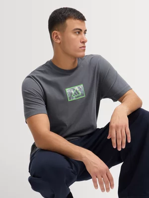adidas Mens Camo Box Grey Tee