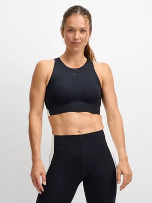 TS Womens Astra Colourblock Black/Milk Crop Tank Top