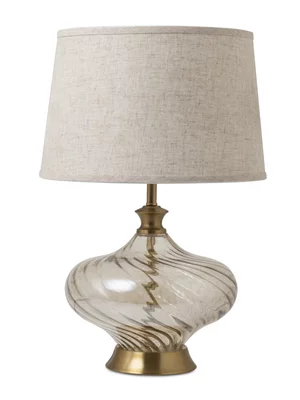 Table Lamp Curved Glass 52cm