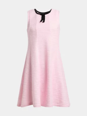 Jet Older Girls Pink Boucle Knit Dress