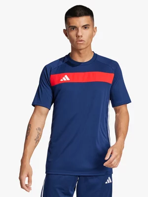 adidas Mens Tiro25 Essential Navy Blue/Red Soccer Top