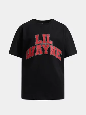 Jet Teen Boys Black Lil Wayne T-Shirt