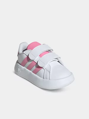 Toddlers adidas Grand Court 2.0 White/Pink Sneaker