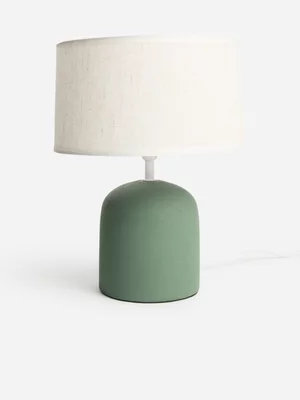 Jet Home Green Cylinder Bedside Lamp