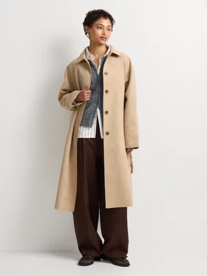 Unlined Belted Trench Coat