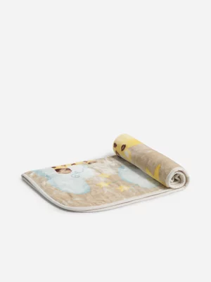 Jet Baby Printed Giraffe Cream Mink Blanket