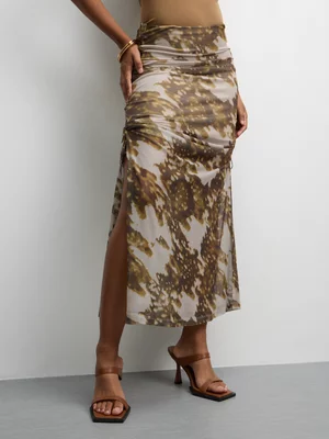 The FIX Women's Co-ord Mesh Ruched Tie Skirt