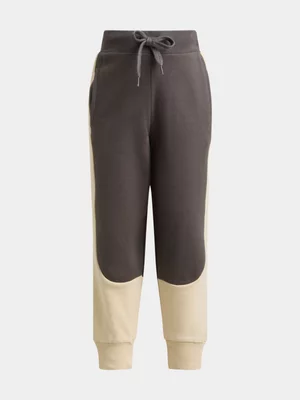 Jet Younger Boys Charcoal Colour Block Jogger