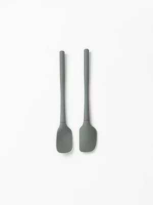 Sur La Table Silicone Spatula Set of 2 Grey