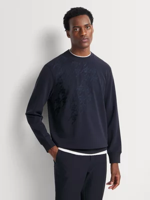 Fabiani Men's Navy Lyocell Sweatshirt
