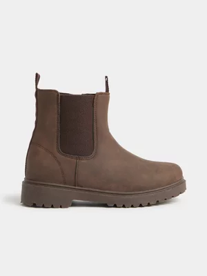 Exact Younger Boy's Brown Chelsea Boots 