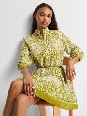 Tiered Hem Shirt Dress