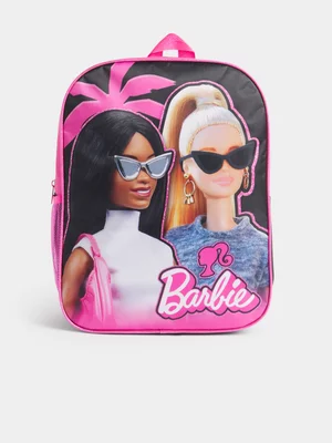 Jet Younger Girls Barbie Black & Pink Palm Backpack