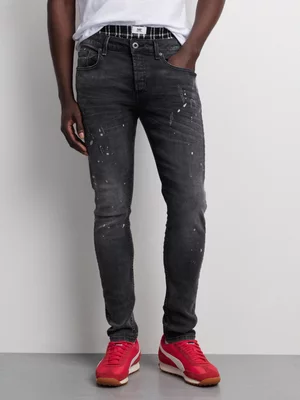 Redbat Men's Black Super Skinny Jeans