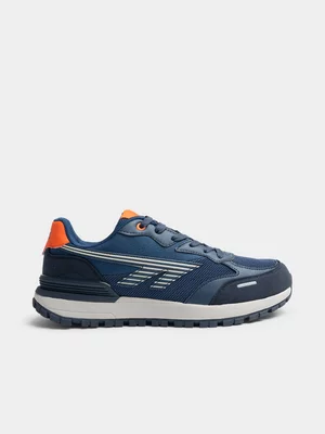 Mens Hi-Tec Vesta Navy/Orange Sneaker