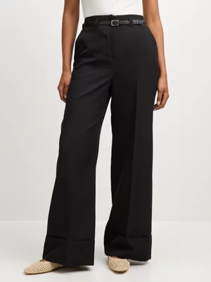 Jet Women’s Black High Waisted Belted Pants