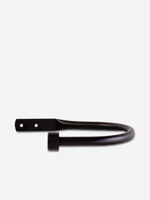 Round U-Arm Curtain Holdback 25mm Black