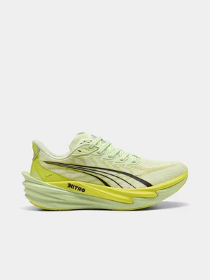 Puma Womens Deviate Nitro 4 Apple/Lux Lime Running Shoes 