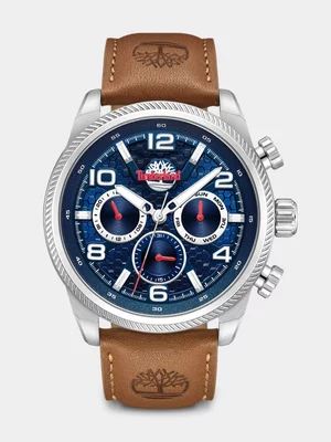 Timberland  Henniker II Stainless Steel Brown Leather Watch