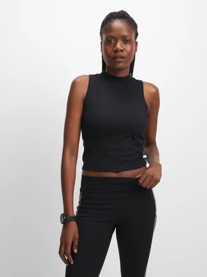 TS Womens Fitted Turtle Neck Black Vest