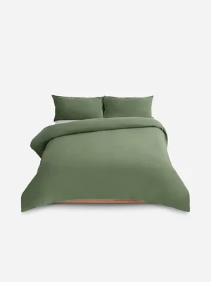 Volpes Washed Cotton Fern Duvet Cover Set