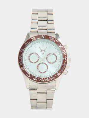 Exact Men's Silver Metal Watch