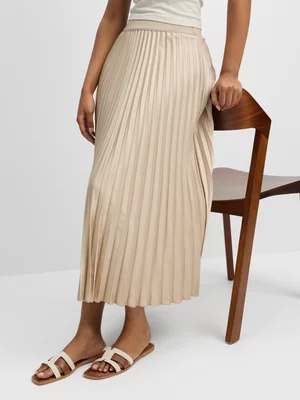 Jet Women's Stone Satin Pleated Skirt