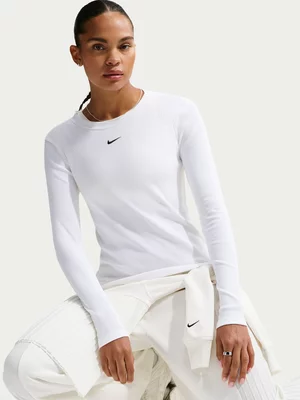 Nike Womens Sportswear Ribbed White Tee