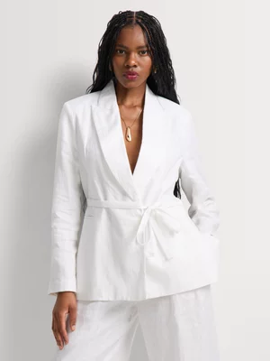 Luella Linen Belted Blazer 