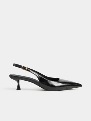 FF Pointed Court Square Back Heels