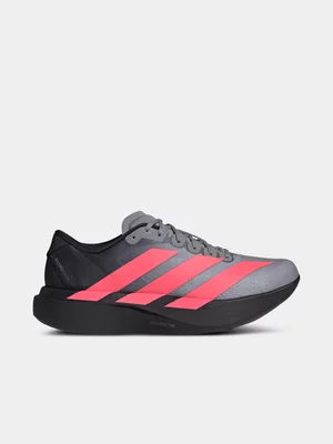 adidas Mens Evo SL Grey/Black/Solar Turbo Running Shoes 