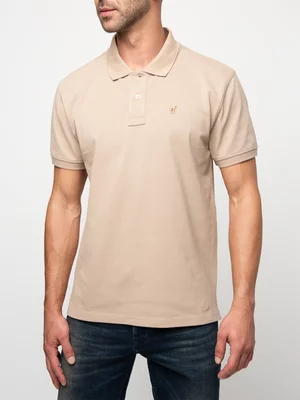 Men's Polo Taupe Essential Pique Golfer