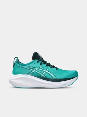 Asics Mens Gel-Nimbus 27 Wave Teal/Saxon Green Running Shoes 