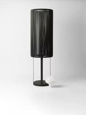 Patio Metal & Rope Floor Lamp Rechargeable Bulb