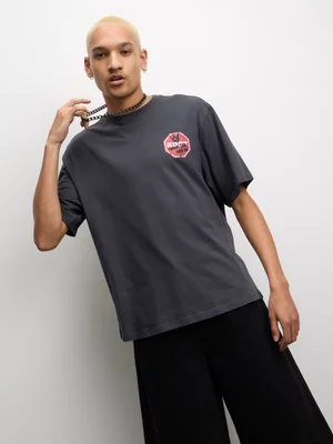 Redbat Men's Charcoal Graphic T-Shirt