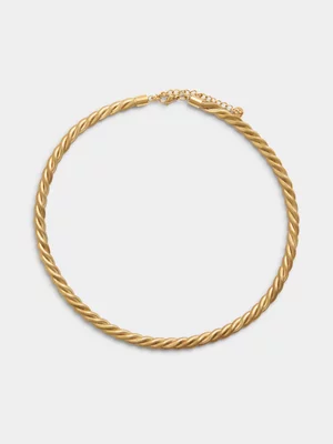 Tempo Jewellery Gold Plated Twisted Mesh Necklet 