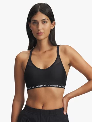 Under Armour Womens Crossback Low Impact Black/White Sports Bra