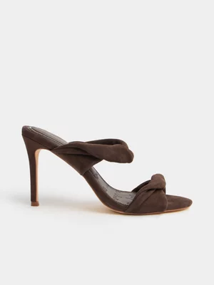 Luella Leather Twisted Knot Heels