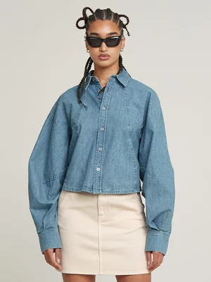 G-Star Women's Macro Ballon Light Blue Shirt