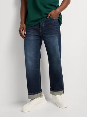 Relay Jeans Men's Classic Straight Leg Blue Denim