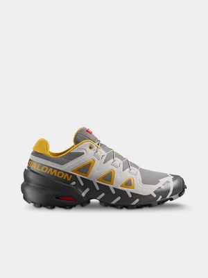 Salomon Mens Speedcross 6 20Y Grey/Yellow Trail Running Shoes 