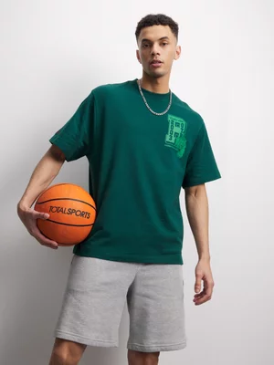 Redbat Athletics Men's Green Boxy T-Shirt