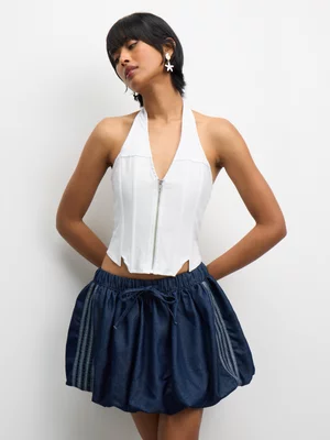 The FIX Women's Raw Wash Denim Sporty Bubble Skirt