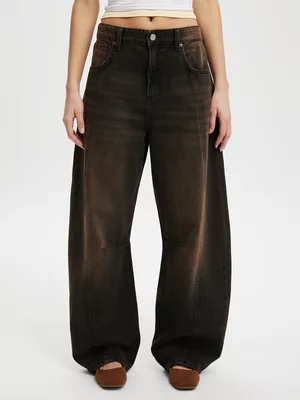 Women's Cotton On Black Barrel Jeans