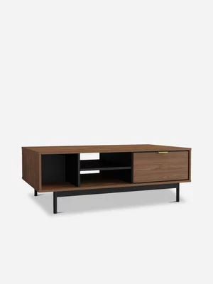 Self Assembly Unfold Glen Coffee Table Walnut