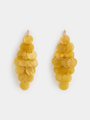 Tired Shell Drop Statement Earrings
