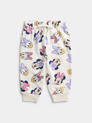 Jet Toddler Girls Cream Minnie And Daisy Printed Active Pants