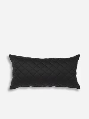 Guest House Diamond Lumbar Pillow Black 35x70