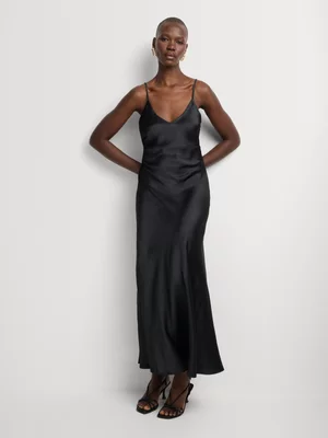 Low Back Midi Slip Dress